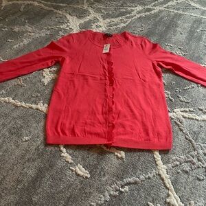 Talbots Women's Coral Red cardigan Sweater